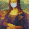 Mona Lisa With Mask Diamond Painting