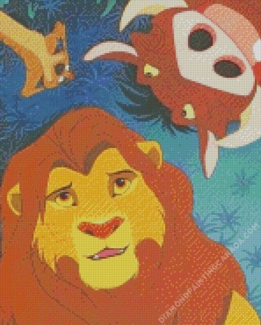 Mufasa And Timon And Pumba Diamond Painting