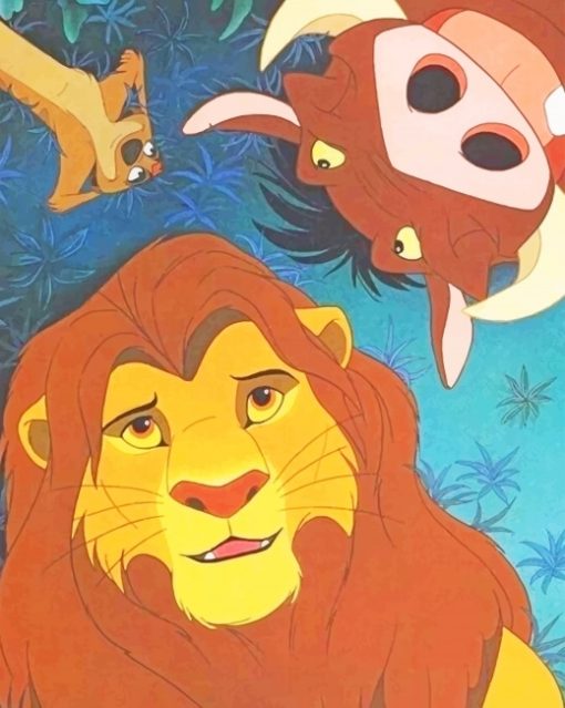 Mufasa And Timon And Pumba Diamond Painting