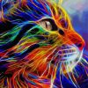 Neon Cat Animal Diamond Painting