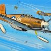 P51 Mustang Fighter Art Diamond Painting