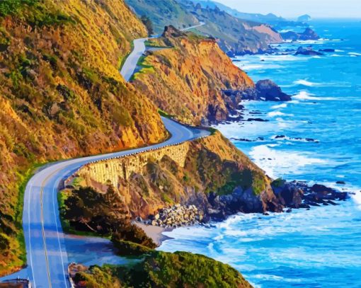 Pacific Coast Hwy Diamond Painting