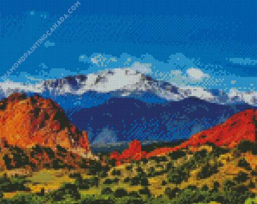 Pikes Peak Colorado Landscape Diamond Painting