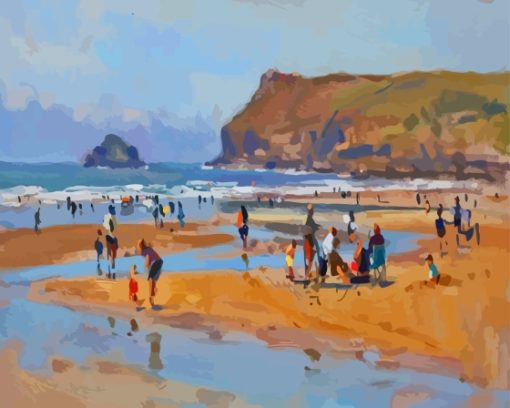 Polzeath Beach Art Diamond Painting