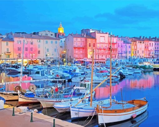 Port Grimaud At Night Diamond Painting