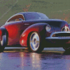 Red Classic Holden Car Diamond Painting