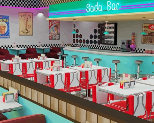 Retro Diner 50S Diamond Painting