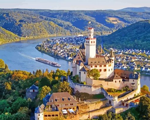 Rhine River Europe Diamond Painting