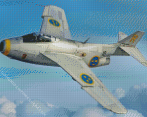 Saab 29 Tunnan Diamond Painting