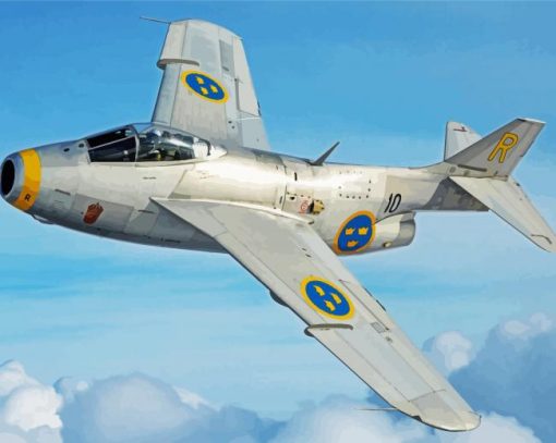 Saab 29 Tunnan Diamond Painting