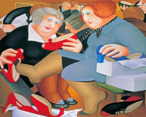 Shoes Shop By Beryl Cook Diamond Painting