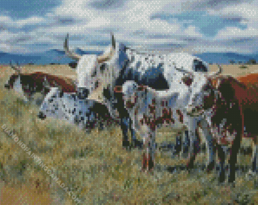 South Africa Nguni Diamond Painting