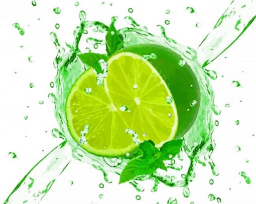 Splash Green Lime Diamond Painting