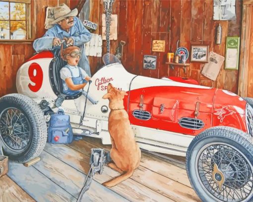 The Car Garage Diamond Painting