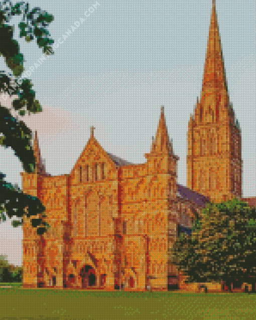 The Salisbury Cathedral England Diamond Painting