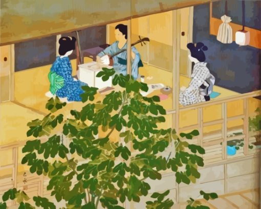 The Singing Lesson Hasui Kawase Diamond Painting