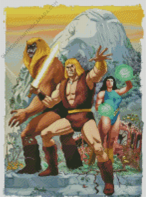 Thundarr The Barbarian Animation Characters Diamond Painting