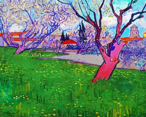 Van Gogh Orchard Of Blossom At Arles Diamond Painting