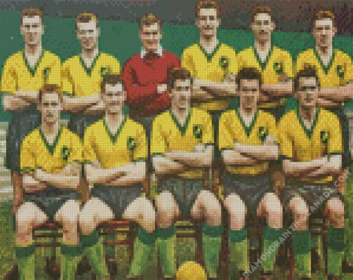 Vintage Norwich City Players Diamond Painting