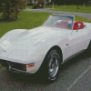 Vintage White Chevy Stingray Diamond Painting