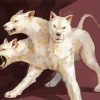 White Three Headed Dog Diamond Painting