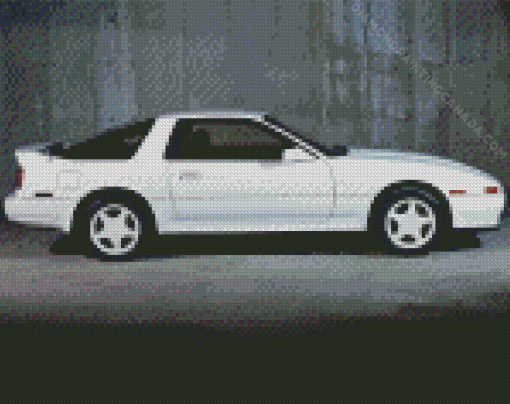 White Toyota Supra Mk3 Car Diamond Painting