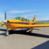 Yellow Beechcraft Bonanza Diamond Painting