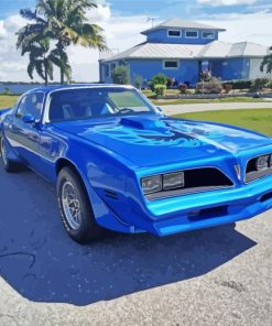 Aesthetic 1979 Blue Pontiac Firebird Diamond Painting