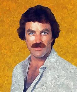 Aesthetic Tom Selleck Illustration Art Diamond Painting