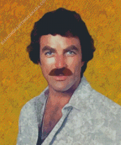 Aesthetic Tom Selleck Illustration Art Diamond Painting