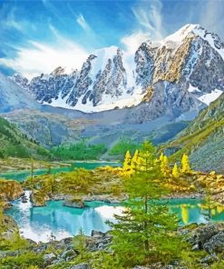 Altai Mountains Landscape Diamond Painting