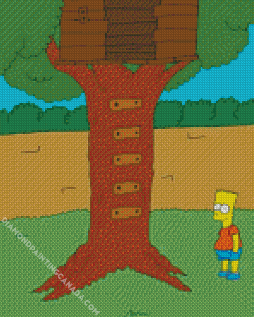 Bart Simpson Treehouse Diamond Painting