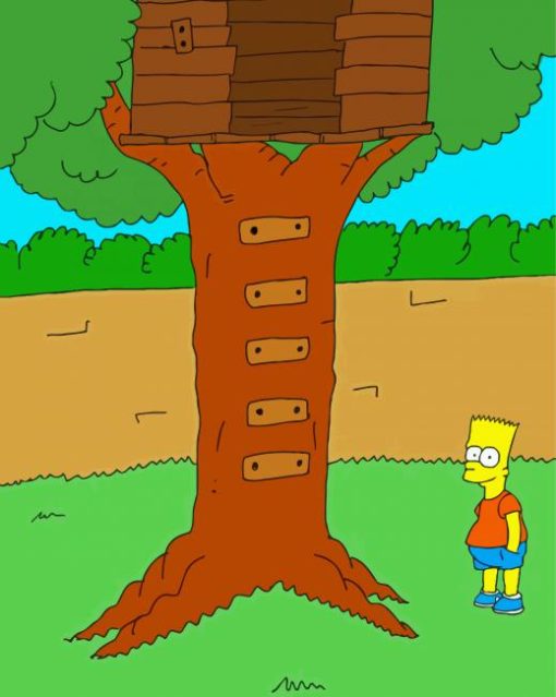 Bart Simpson Treehouse Diamond Painting