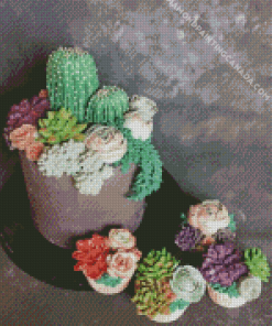 Beautiful Cactus Dessert Diamond Painting