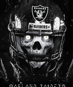 Black And White Oakland Raiders Diamond Painting