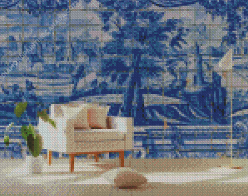 Blue Chinoiserie Diamond Painting