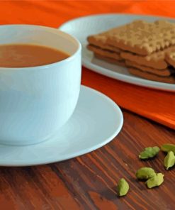 Coffee In Cup And Biscuits Diamond Painting