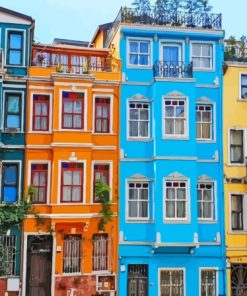 Colorful Buildings In Balat Turkey Diamond Painting