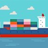 Containers In Ship Illustration Diamond Painting