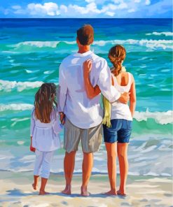 Family On The Beach Diamond Painting