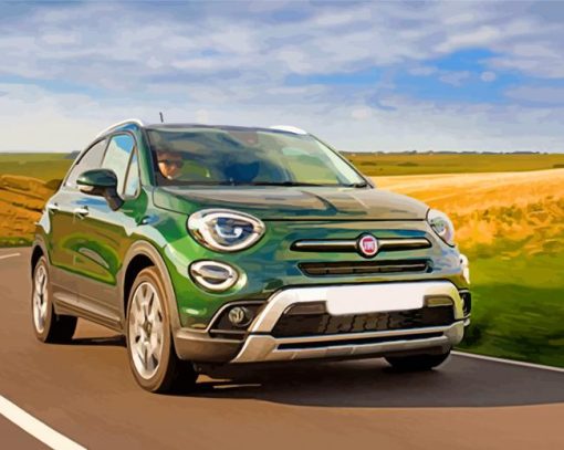 Green Fiat Paint Diamond Painting