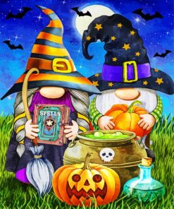 Halloween Gnomes Celebration Diamond Painting