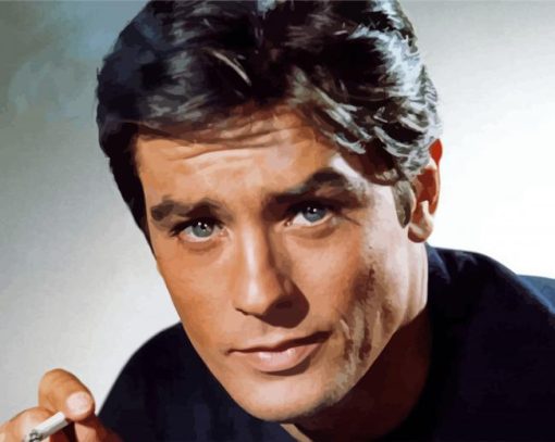 Handsome French Actor Alain Delon Diamond Painting