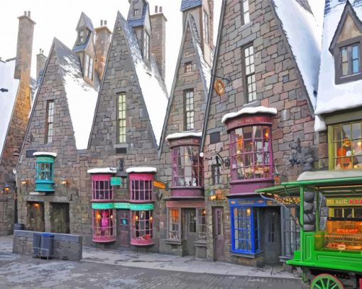 Hogsmeade Shops Diamond Painting