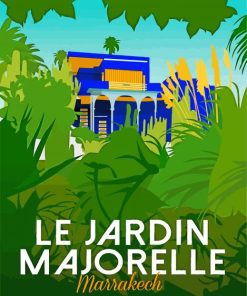 Le Jardin Majorelle Marrakech Morocco Diamond Painting