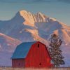 Montana Mountains And Barn Diamond Painting