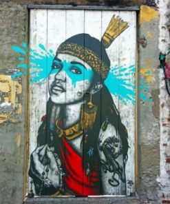 Native Woman Banksy Diamond Painting