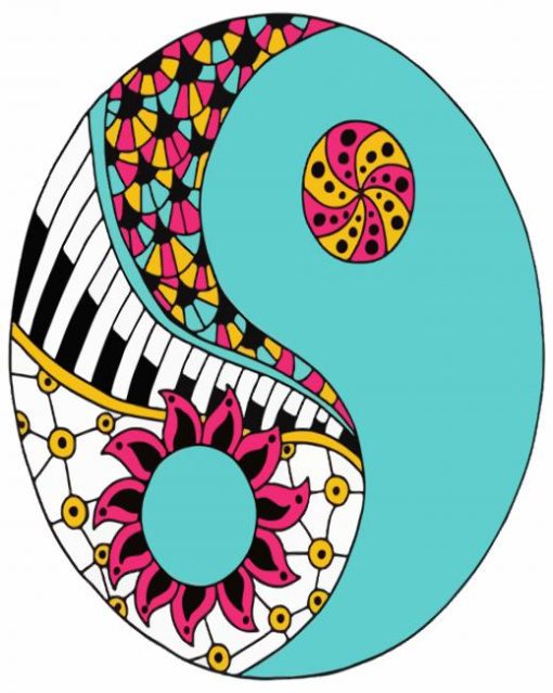 Piano Yin Yang Mandala Diamond Painting