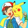 Pokemon Anime Ash And Pikachu Diamond Painting