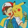 Pokemon Anime Ash And Pikachu Diamond Painting